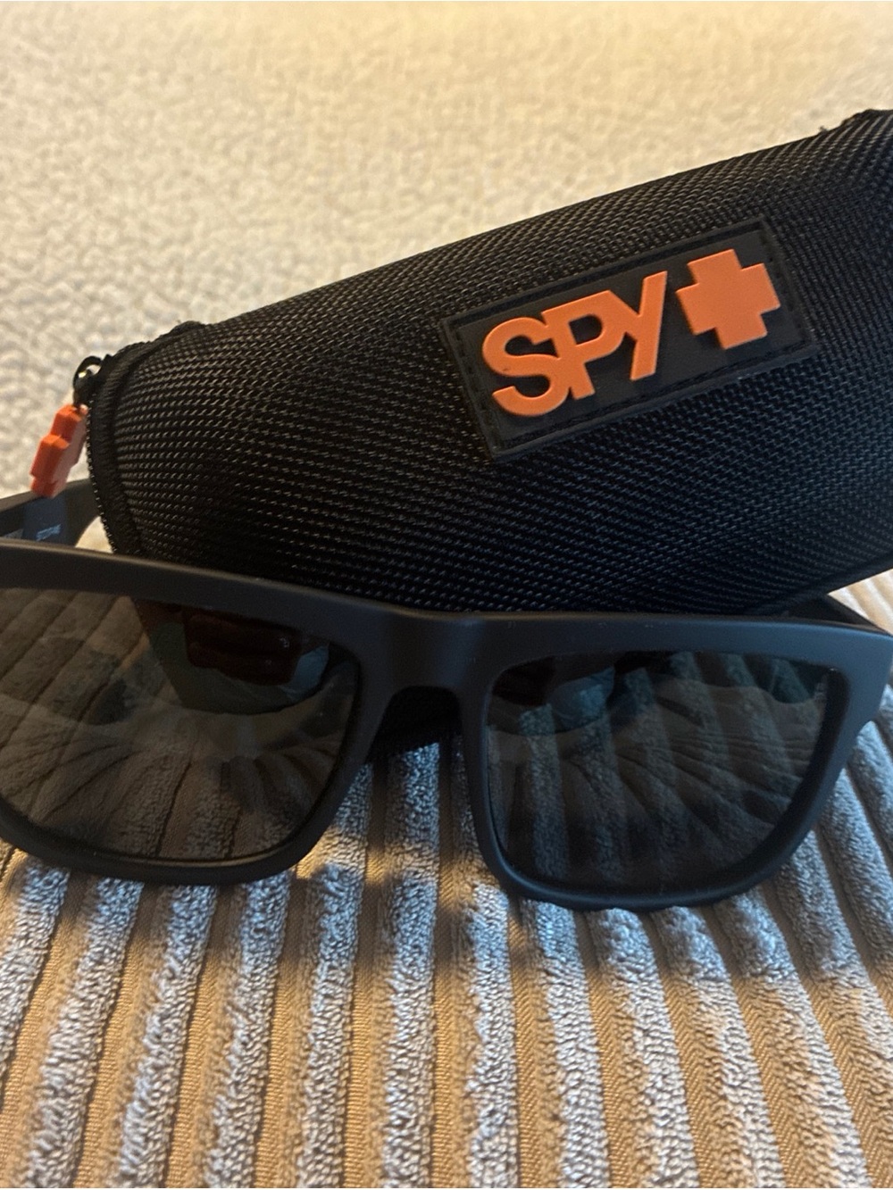 SPY+ DISCORD Happy Lens Black Plastic Square Sunglasses With Case